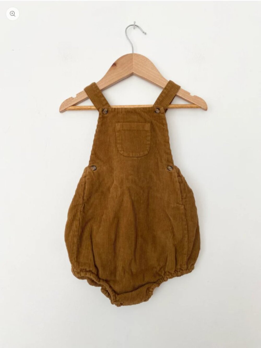 The Simple Folk Free Range Overall Romper Rust Organic Cotton Corduroy 7-8Y NWT - Picture 3 of 5